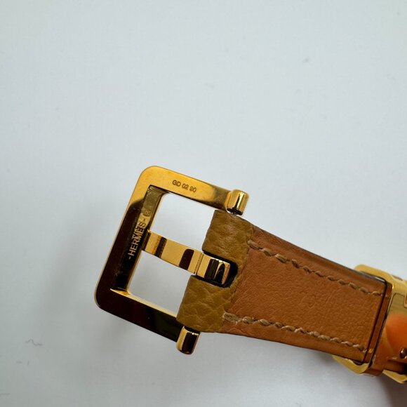 Hermès Pop H 15 Leather Belt Veau Epsom Gold-Plated Buckle 2S Sesame Unisex 70cm - Picture 7 of 16